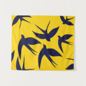 Minimalistische Zwaluw Klein (86cm x 102cm) Wandta Wandkleed (Voorkant (horizontaal))