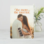 Minimalistische zwangerschapsaankondiging Kerst Ka Feestdagenkaart (Staand voorkant)