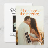 Minimalistische zwangerschapsaankondiging Kerst Ka Feestdagenkaart (Voorkant / Achterkant)