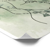 minimalistische zwangerschapslijn Art Poster (Hoek)