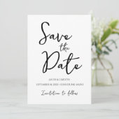 Minimalistische Zwart en Wit Eenvoudige Save the D Kaart (Staand voorkant)