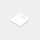 Minimalistische Zwart en Wit Modern Post-it® Notes (Schuin)