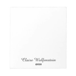 Minimalistische Zwart en Wit Professionele Notitieblok