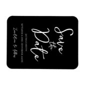 Minimalistische Zwart en Wit Save the Date Magneet (Horizontaal)