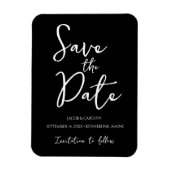Minimalistische Zwart en Wit Save the Date Magneet (Verticaal)