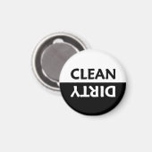 Minimalistische Zwart en Wit Schoon Vies Magneet (Voorkant / Achterkant)