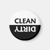 Minimalistische Zwart en Wit Schoon Vies Magneet (Voorkant)