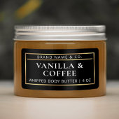 Minimalistische Zwart & Goud Body Butter Jar Produ Etiket