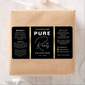 Minimalistische Zwart & Goud Hair Oil Dropper Fles Etiket (Insitu)