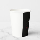 Minimalistische Zwart Rood Professionele Moderne N Papieren Bekers (Rechts)