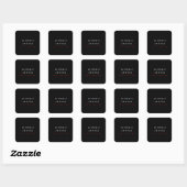 Minimalistische Zwart Rood Professionele Moderne N Vierkante Sticker (Vel)