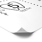 Minimalistische zwart-wit 1e verjaardag mijlpaal poster (Hoek)