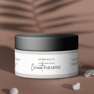 Minimalistische zwart-wit 4OZ 120g cosmetische pot