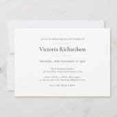 Minimalistische Zwart Wit Aangepaste Foto 90e Verj Kaart (Achterkant)