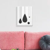 Minimalistische zwart-wit Abstracte kunst Canvas Afdruk (Insitu (Woonkamer))