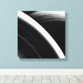 Minimalistische zwart-wit Abstracte muurkunst | Co Canvas Afdruk (Insitu (Houten vloer))