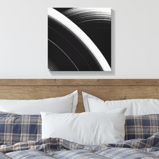 Minimalistische zwart-wit Abstracte muurkunst | Co Canvas Afdruk (Insitu (Slaapkamer))