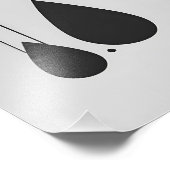 Minimalistische zwart-wit Abstracte muurkunst Foto Afdruk (Hoek)