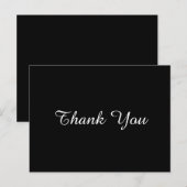 Minimalistische Zwart-Wit Bedankt voor Zakelijk Briefkaart (Voorkant / Achterkant)