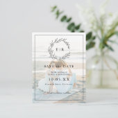 Minimalistische Zwart-Wit Blad Moderne Wedding Pos Briefkaart (Staand voorkant)