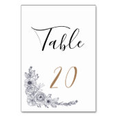 Minimalistische zwart-wit bloemenbruiloft kaart (Achterkant)