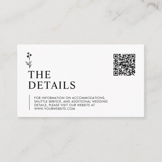 Minimalistische zwart-wit bruiloft behuizing Kaart (Voorkant)