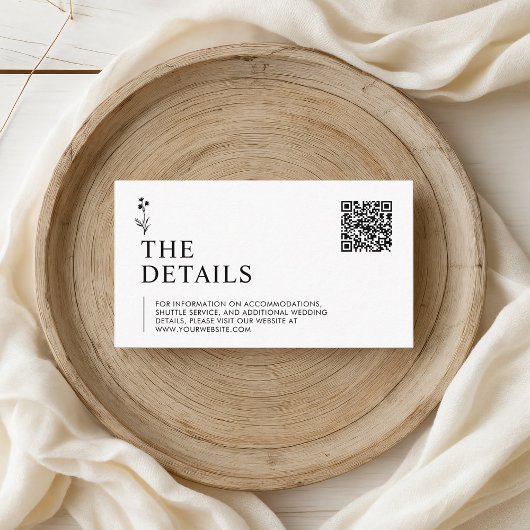 Minimalistische zwart-wit bruiloft behuizing Kaart