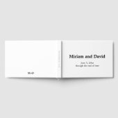 Minimalistische zwart-wit bruiloft gastenboek (Volledig)