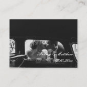 Minimalistische zwart-wit bruiloft RSVP QR-code Informatiekaartje (Achterkant)