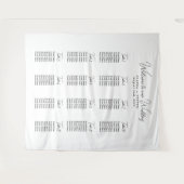 Minimalistische zwart wit bruiloft wandtapijt deco wandkleed (Voorkant (horizontaal))