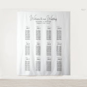 Minimalistische zwart wit bruiloft wandtapijt deco wandkleed (Voorkant)