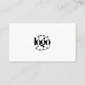 Minimalistische zwart-wit Business Logo Visitekaartje (Voorkant)