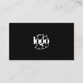 Minimalistische zwart-wit Business Logo Visitekaartje (Voorkant)