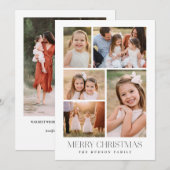 Minimalistische zwart-wit collage vakantie Kaart (Voorkant / Achterkant)