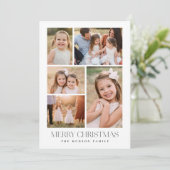 Minimalistische zwart-wit collage vakantie Kaart (Staand voorkant)