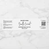 Minimalistische Zwart Wit Cosmetische Jar Wrapper Waterfles Etiket (Enkel label)