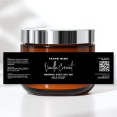 Minimalistische Zwart Wit Cosmetische Jar Wrapper Waterfles Etiket