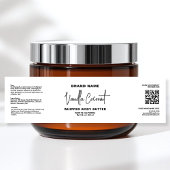 Minimalistische Zwart Wit Cosmetische Jar Wrapper Waterfles Etiket