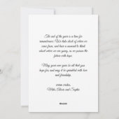 Minimalistische Zwart & Wit Custom Foto Kerstmis Feestdagenkaart (Achterkant)