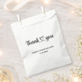 Minimalistische Zwart-Wit Dank Je Hart Bedankzakje (Geknipt)