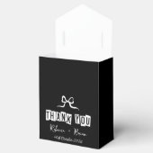 Minimalistische zwart-wit dank u bruiloft bedankdoosjes (Geopend)