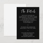 Minimalistische Zwart-Wit Details Kaart (Voorkant / Achterkant)