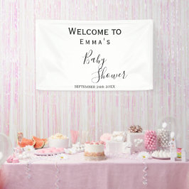 Minimalistische zwart-wit douchebanner spandoek