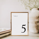 Minimalistische zwart wit elegante bruiloft kaart<br><div class="desc">Minimalistische zwart-wit elegante trouwtafel nummer.</div>