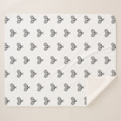 Minimalistische zwart & wit elegante tennisrackets sherpa deken (Voorkant (horizontaal))