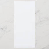 Minimalistische Zwart & Wit Elegante Trouwmenu Menu (Achterkant)