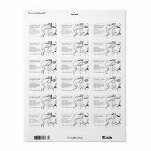 Minimalistische zwart-wit elegante vrouwelijke mak etiket (Full Sheet)