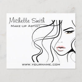 Minimalistische zwart-wit elegante vrouwelijke mak flyer