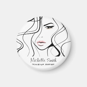 Minimalistische zwart-wit elegante vrouwelijke mak magneet