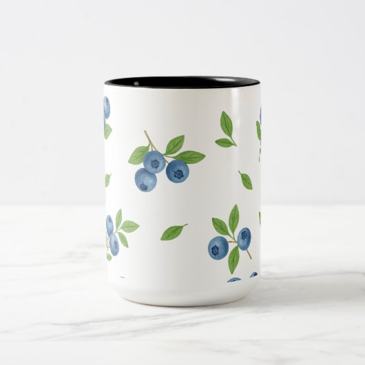 Minimalistische zwart-wit Floral Line Art Mok (Center)